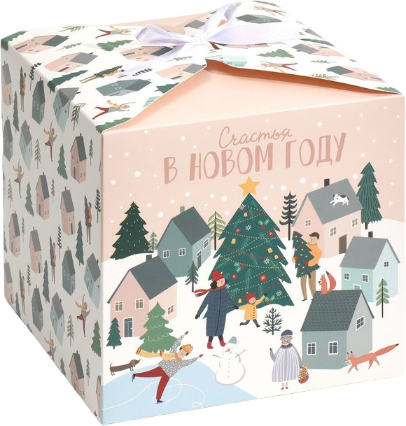 Коробка подарочная «Город новогодний» | Новогодние истории | Дарите Счастье