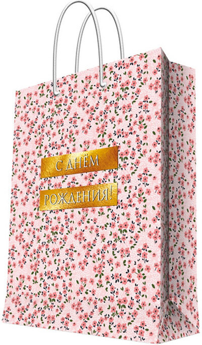 Пакет ламинированный «С Днём рождения!» | Magic Pack