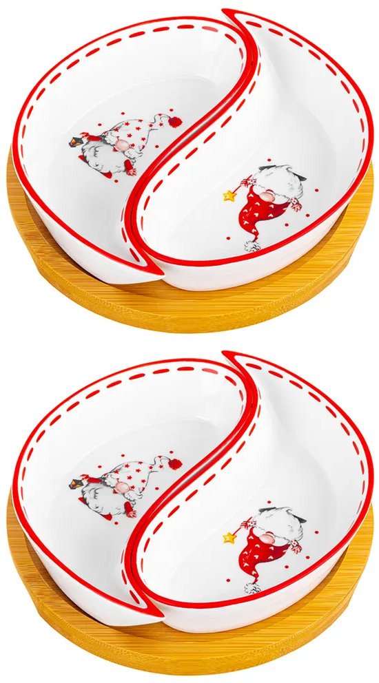 Набор тарелок под оливки «Весёлые гномики» | Веселые гномики | Elan Gallery