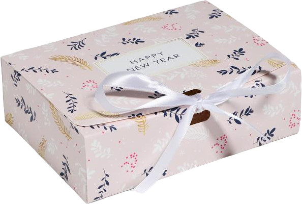 Коробка складная подарочная «Новогодняя» | Розовый тренд | Дарите Счастье