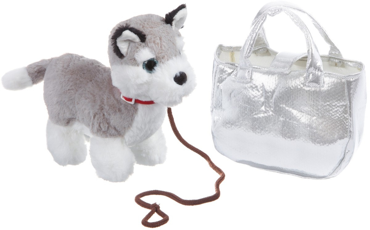 Игрушка мягкая «Лайка в серебристой сумке» | Милота | Bondibon