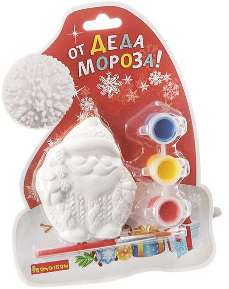 Набор для росписи «Ёлочные украшения. Дед Мороз» | Bondibon