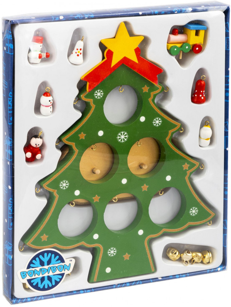 Набор для творчества «Ёлочка 3D с игрушками» | Bondibon