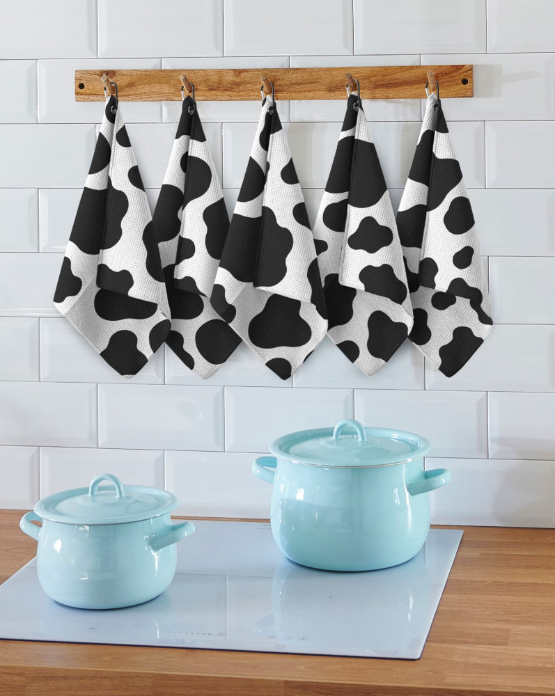 Комплект полотенец вафельных | Cow | Crazy Getup