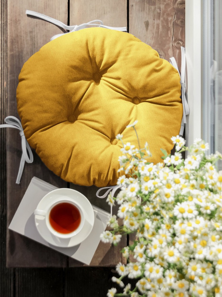 Подушка на стул с тафтингом | Basic | Унисон