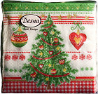 Салфетки бумажные «Новогодняя ель»