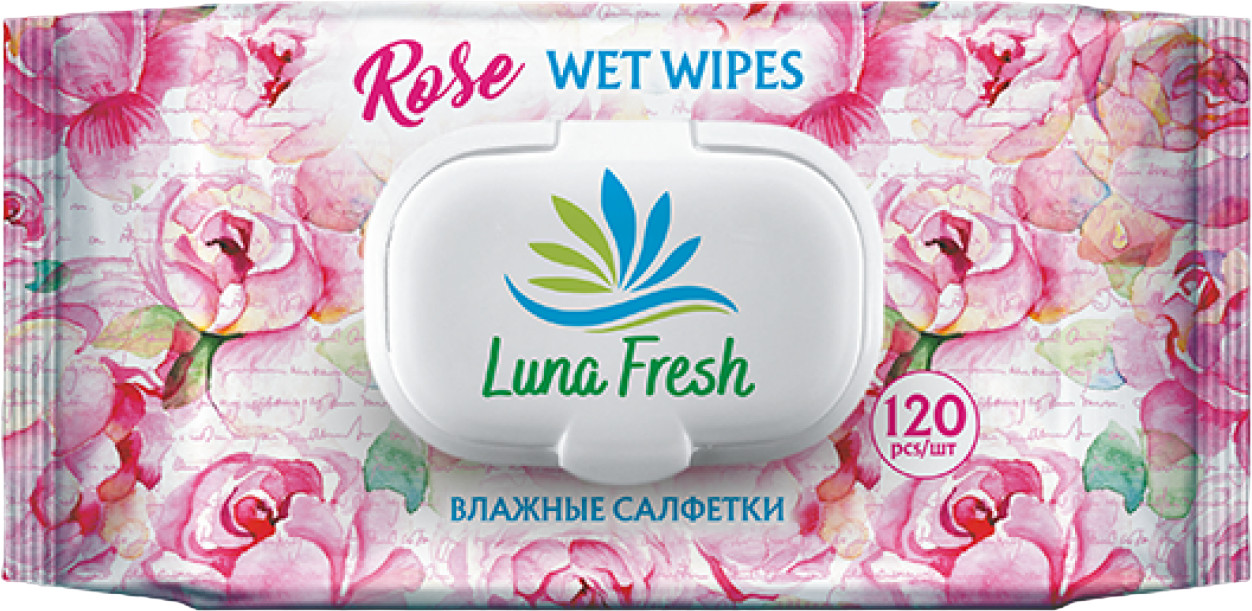 Салфетки влажные очищающие «Rose» | Luna Fresh