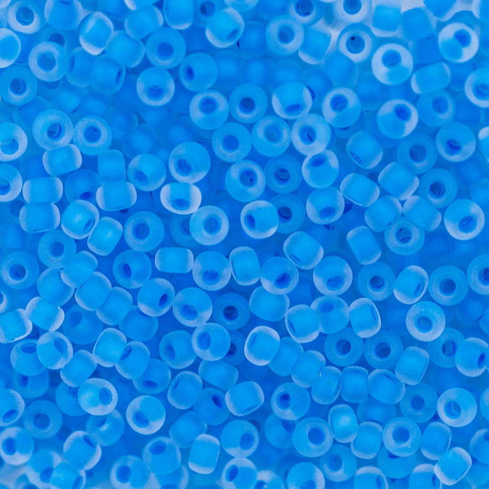 Бисер кристально-прозрачный с цветным прокрасом, цвет 38336 голубой | Preciosa