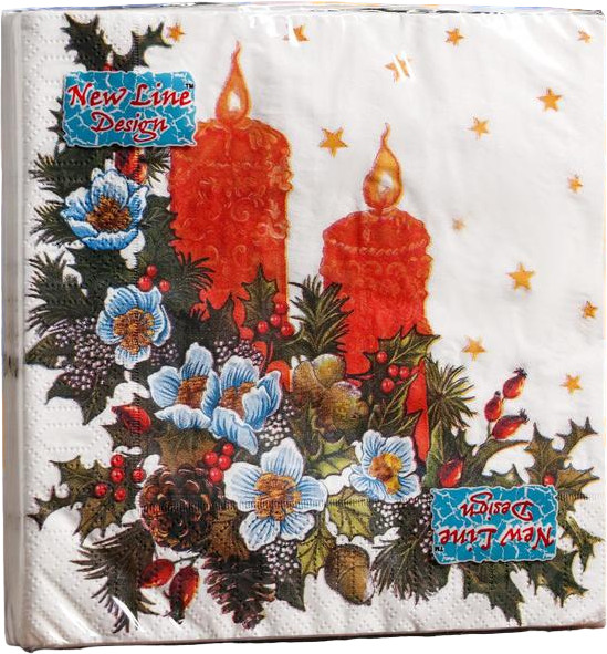 Набор салфеток бумажных «Свечи» | New line Fresco