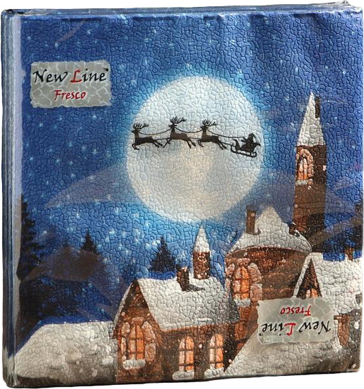 Набор салфеток бумажных «Новогодняя сказка» | New line Fresco