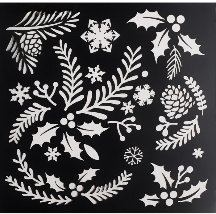 Трафарет «В зимнем лесу» | Art uzor design | Арт Узор