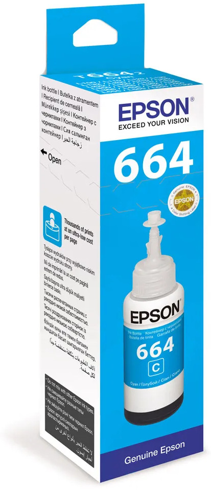 Чернила для принтера Epson 664, голубой | Epson