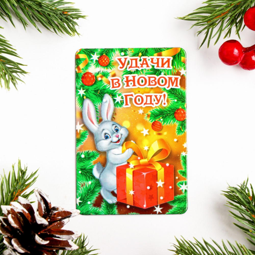 Магнит «Удачи в Новом году!» | Символ года 2023 | Дарим Красиво