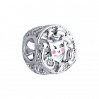 Подвеска-шарм из серебра с фианитами и эмалью