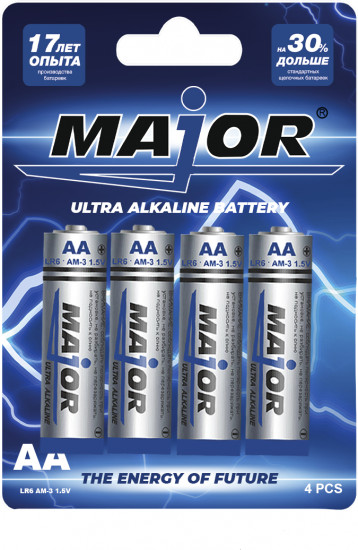 Набор батареек Major Ultra Alklaine battery AA 4 PCS
