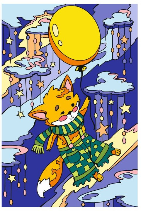 Картина по номерам «Маленький лис» | Волшебные истории | Lori