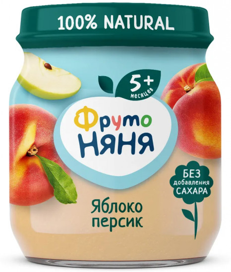 Пюре фруктовое «Яблоко и персик»