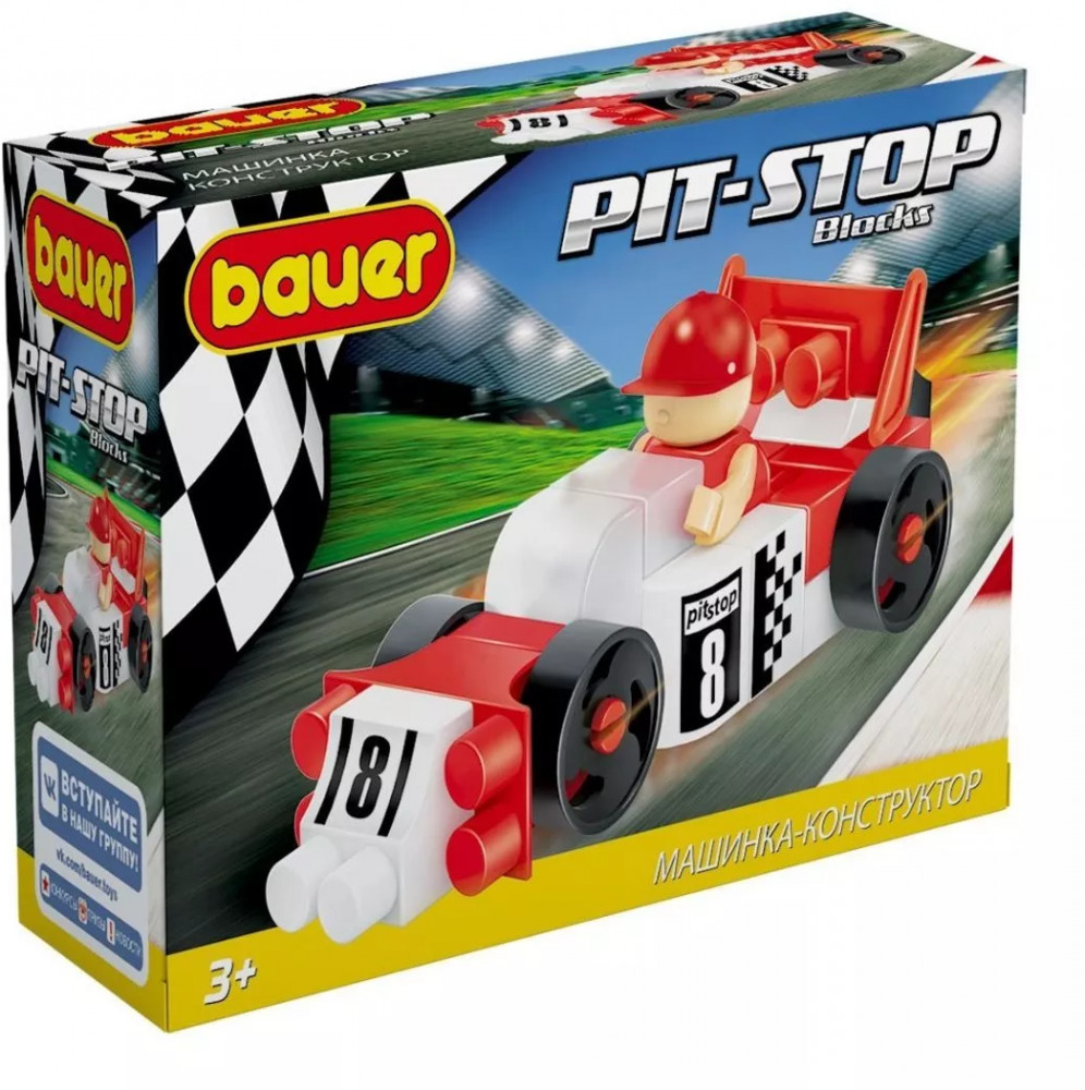 Конструктор «Гоночная машина» | Pit Stop | Bauer
