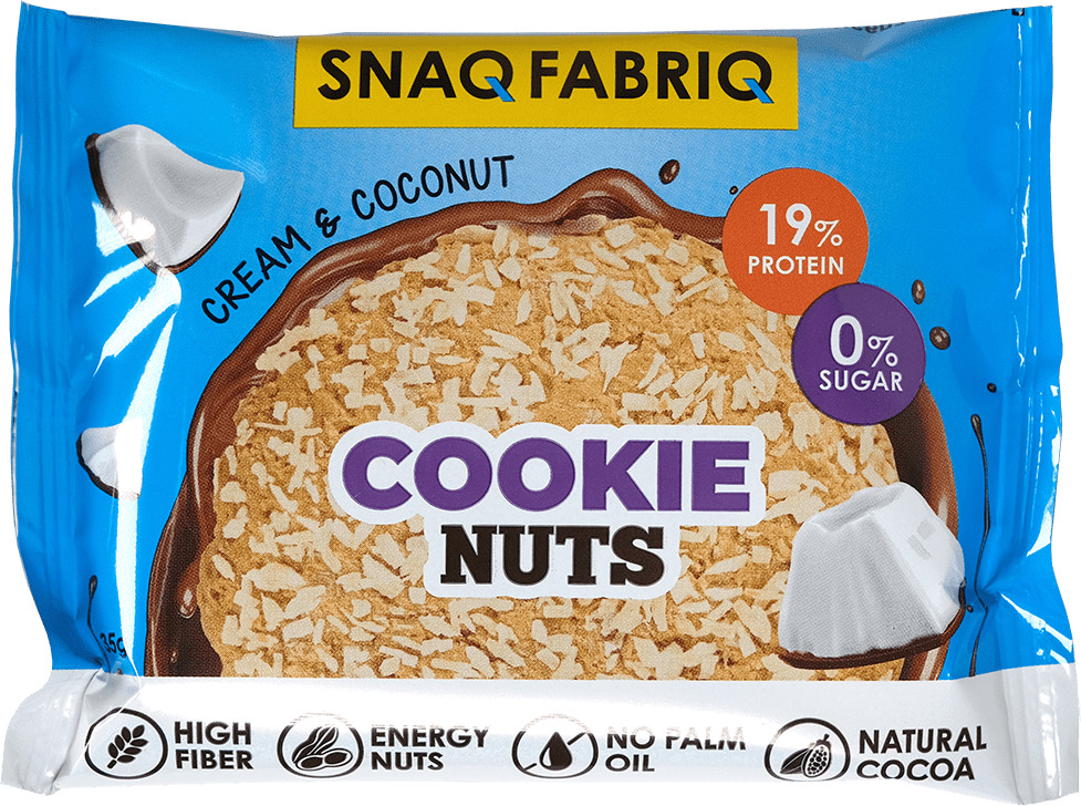 Печенье протеиновое глазированное «Сливочный кокос» | Snaq Fabriq
