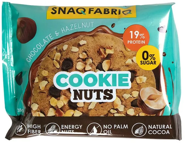 Печенье протеиновое глазированное «Шоколадный фундук» | Snaq Fabriq