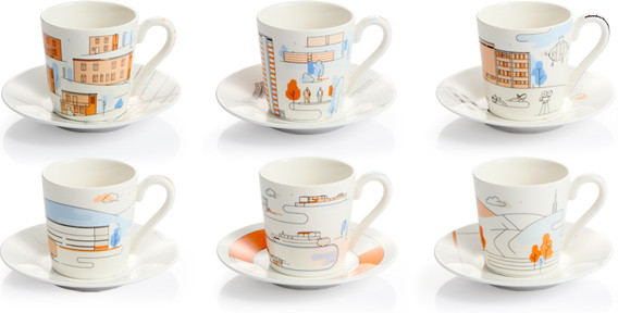 Набор чашек с блюдцами для эспрессо | Mycoffee | Tescoma