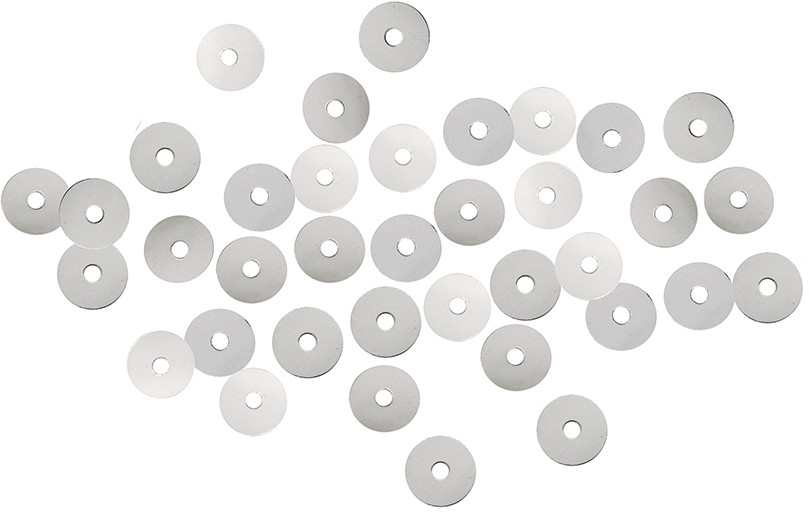 Пайетки плоские, цвет 1 серебро | Astra&Craft