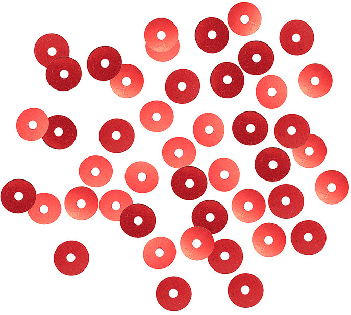 Пайетки плоские, цвет 3 красный | Astra&Craft