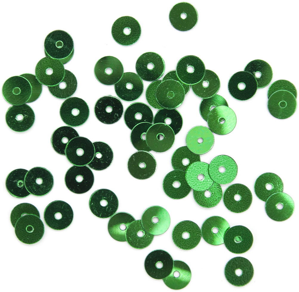 Пайетки плоские, цвет 4 зеленый | Astra&Craft