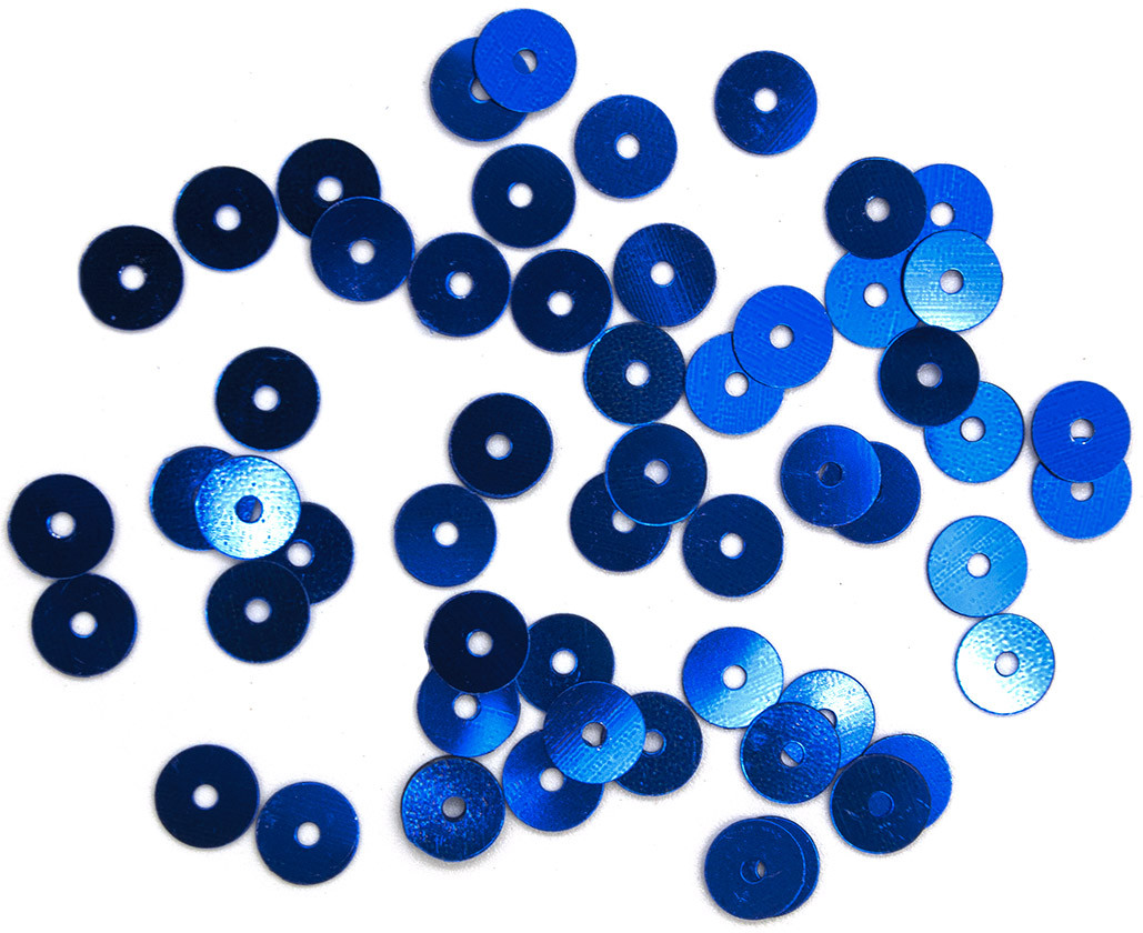 Пайетки плоские, цвет 5 темно-синий | Astra&Craft