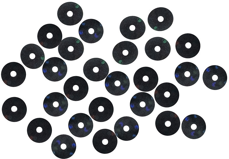 Пайетки плоские, цвет А50 черный голограмма | Astra&Craft