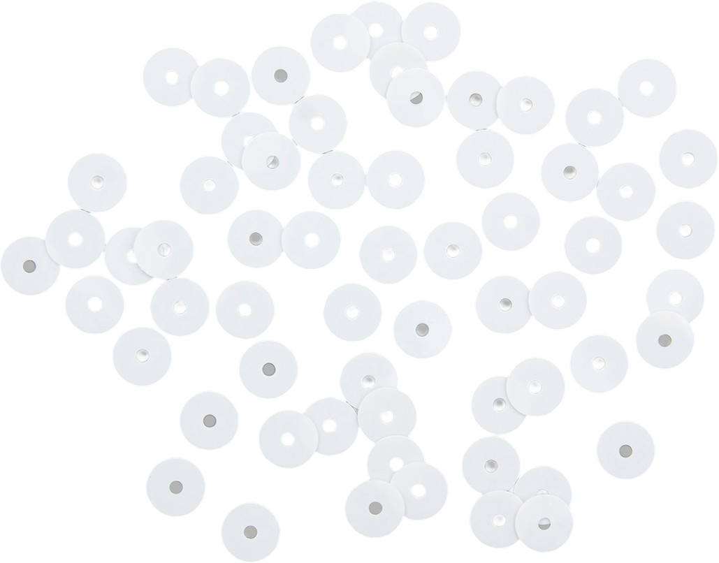 Пайетки плоские, цвет L010 белый матовый | Astra&Craft