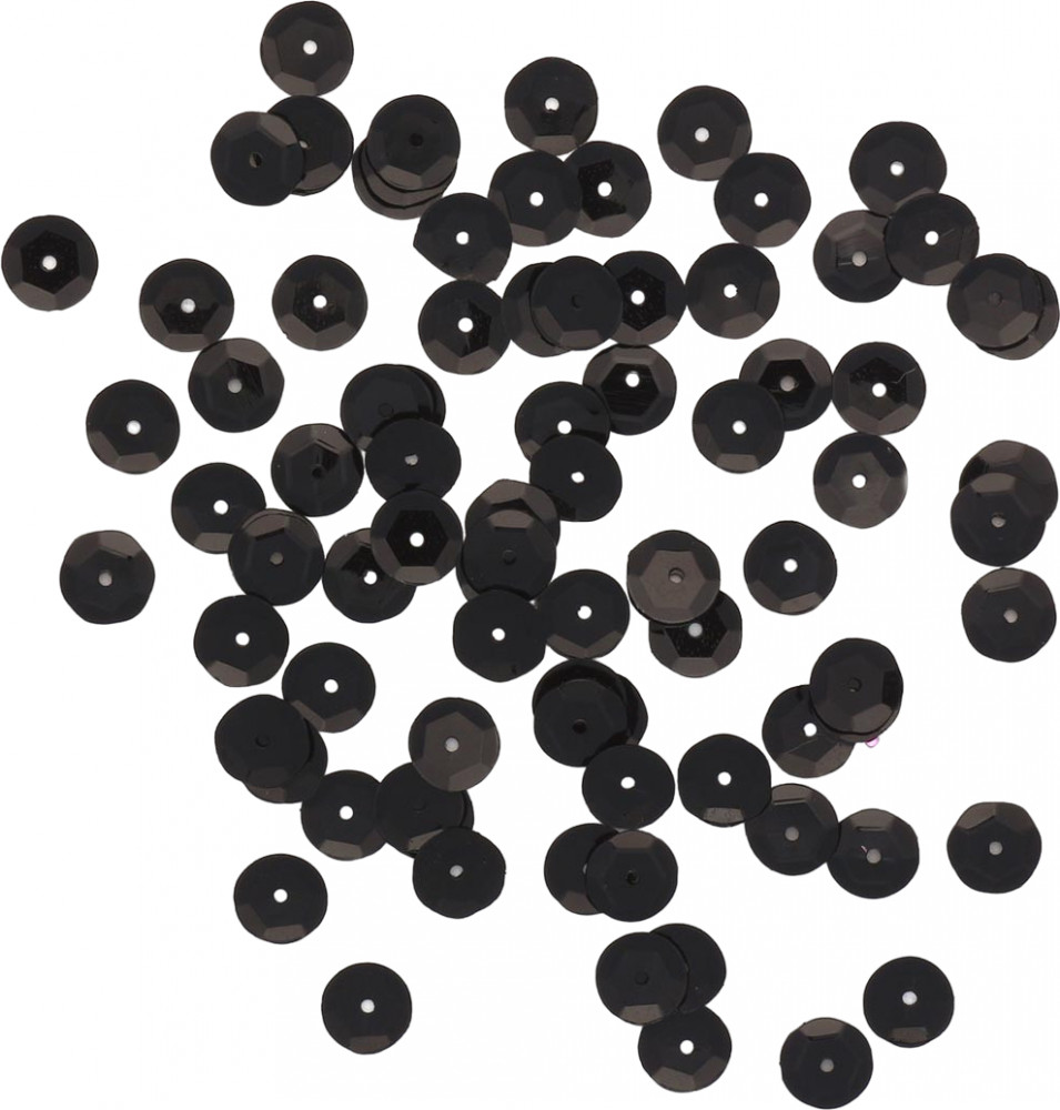 Пайетки граненые, цвет 0109 черный матовый | Astra&Craft