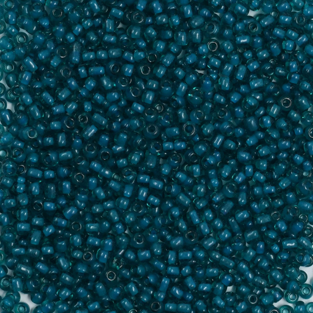 Бисер прозрачный с цветным центром, цвет 21А-4 бирюза | Astra&Craft