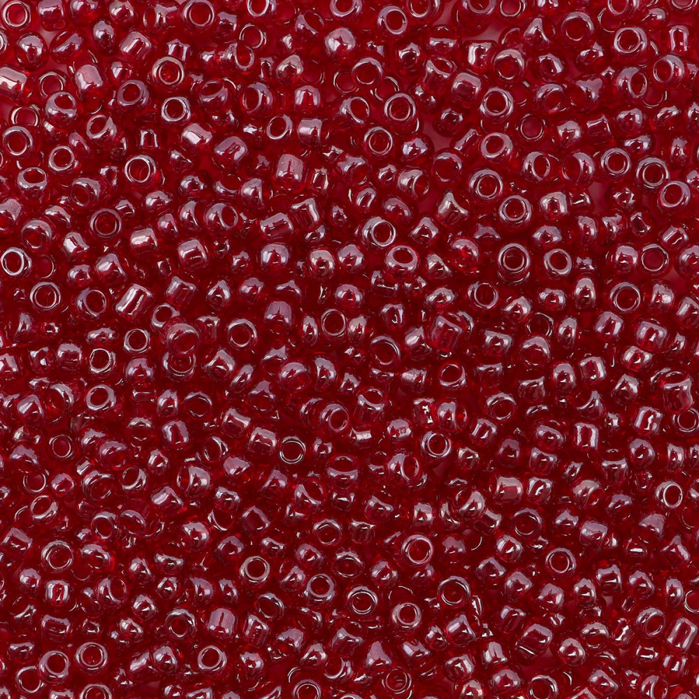 Бисер прозрачный с цветным центром, цвет 2225 красный | Astra&Craft