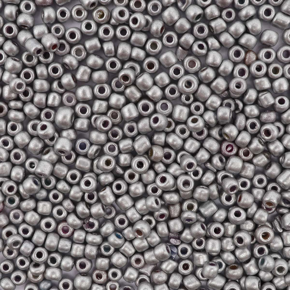 Бисер непрозрачный матовый, цвет 911 серебро | Astra&Craft