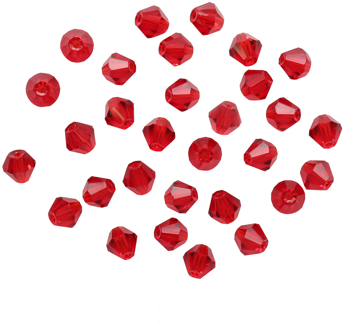 Набор бусин стеклянных, цвет 806 красный | Astra&Craft