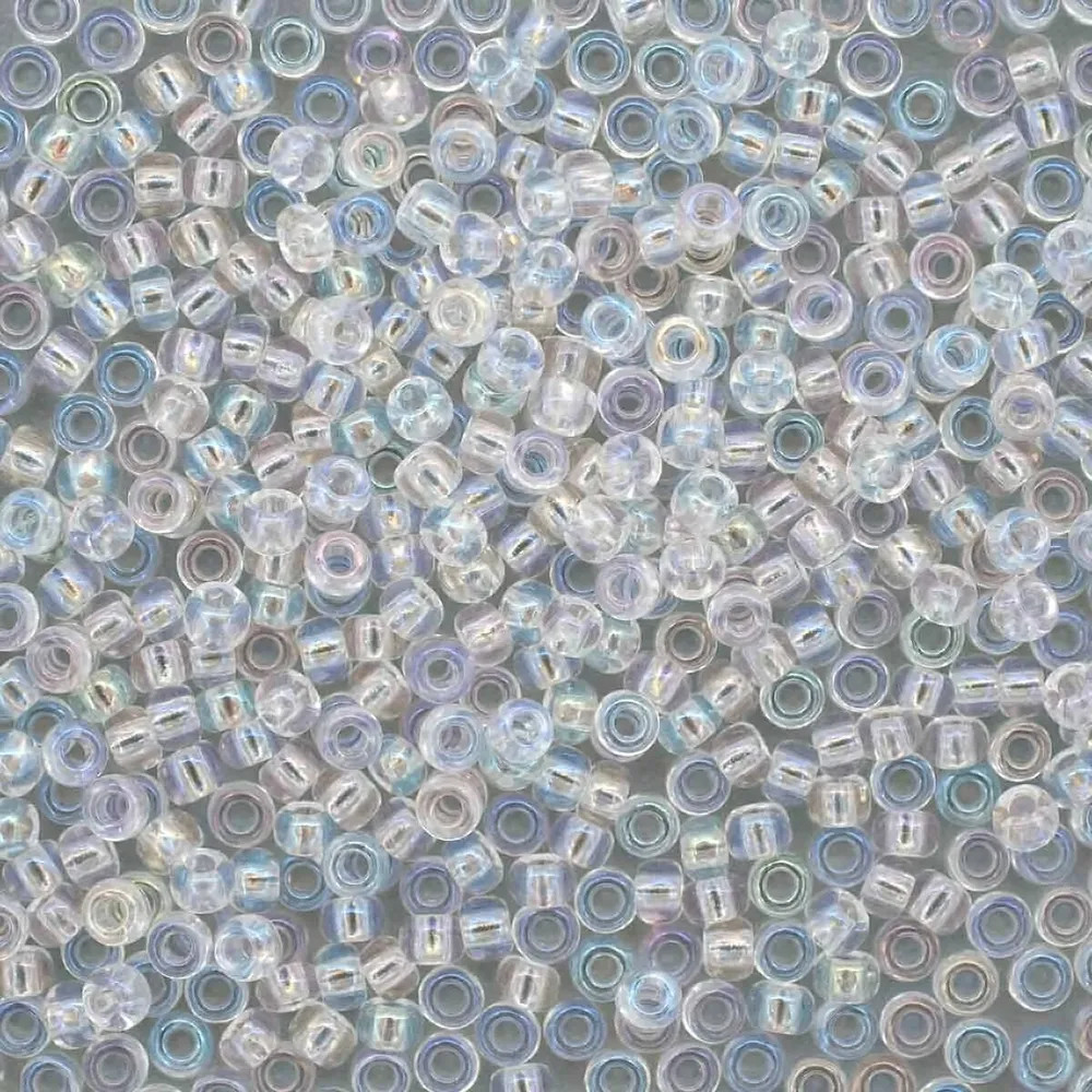 Бисер прозрачный радужный, цвет 58205 бесцветный | Preciosa