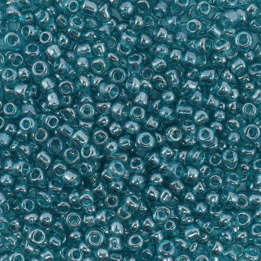 Бисер прозрачный глянцевый, цвет 121А бирюзовый | Astra&Craft