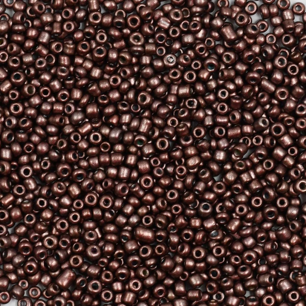 Бисер непрозрачный матовый, цвет 904 коричневый | Astra&Craft