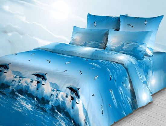 Комплект постельного белья «Океан» (арт. 1511/2, 2-спальный, бязь, 2 наволочки 70х70) | ТДЛ Текстиль