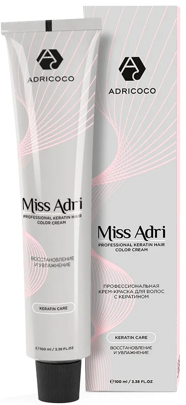 Крем-краска для волос профессиональная, оттенок 5.0 Светлый коричневый | Miss Adri | Adricoco
