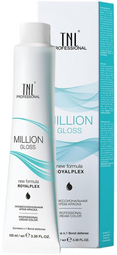 Крем-краска для волос профессиональная, оттенок 7.4 Блонд медный | Million Gloss | TNL Professional