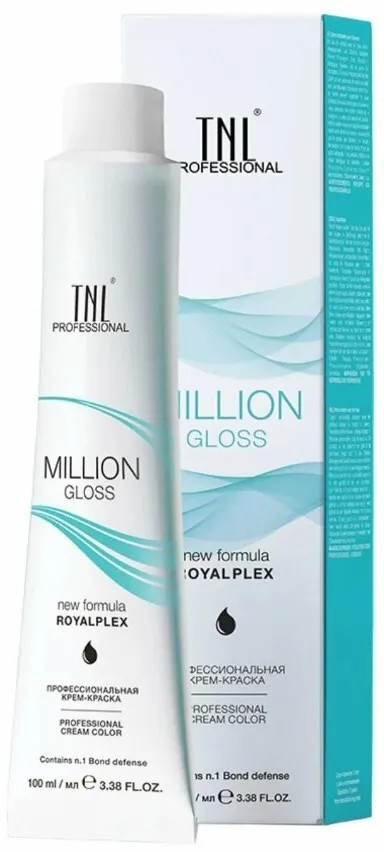 Крем-краска для волос профессиональная, оттенок 9.015 Очень светлый блонд пастельный стальной | Million Gloss | TNL Professional