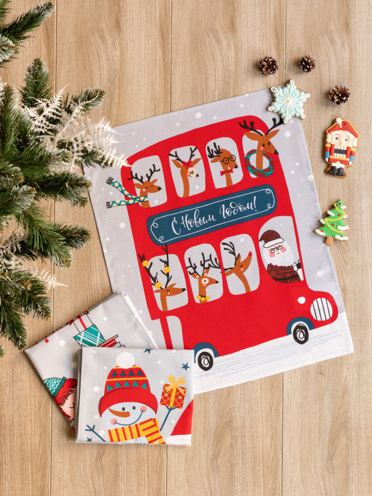 Комплект полотенец вафельных | Mia Cara