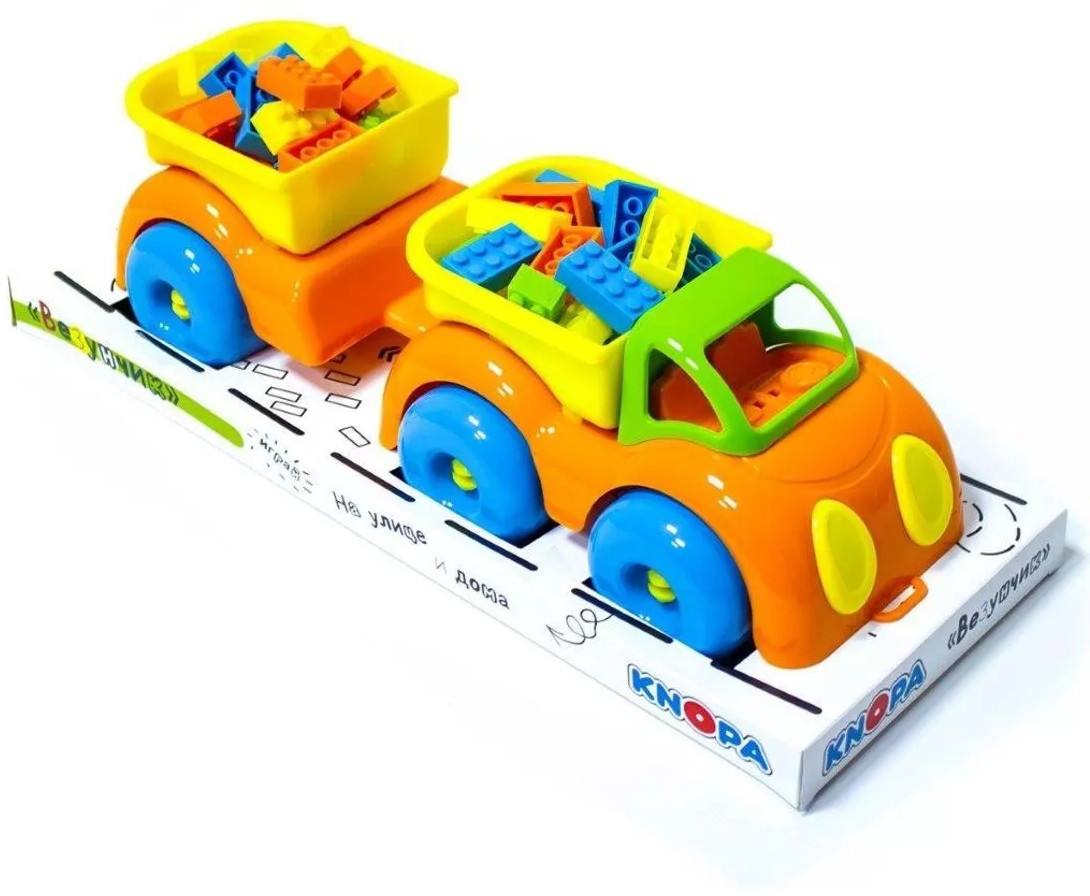 Паровозик с прицепом «Везунчик» | Knopa