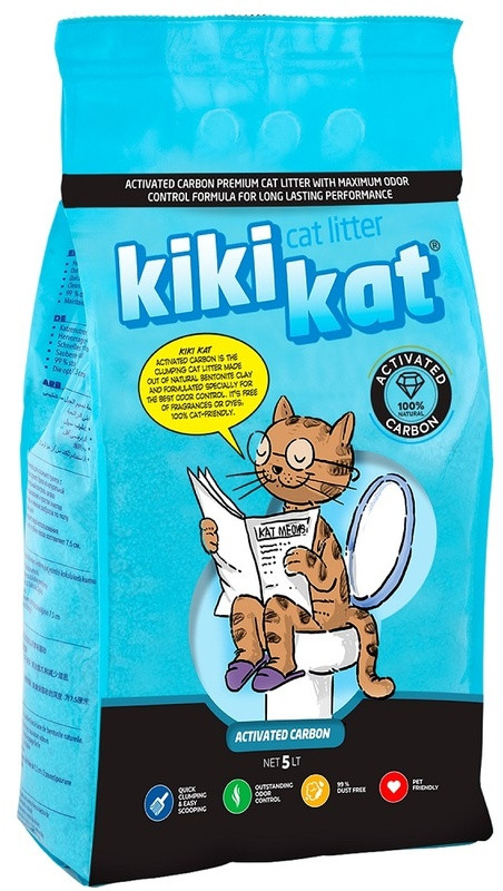 Наполнитель для кошачьего туалета комкующийся «Активированный уголь» | KiKiKat