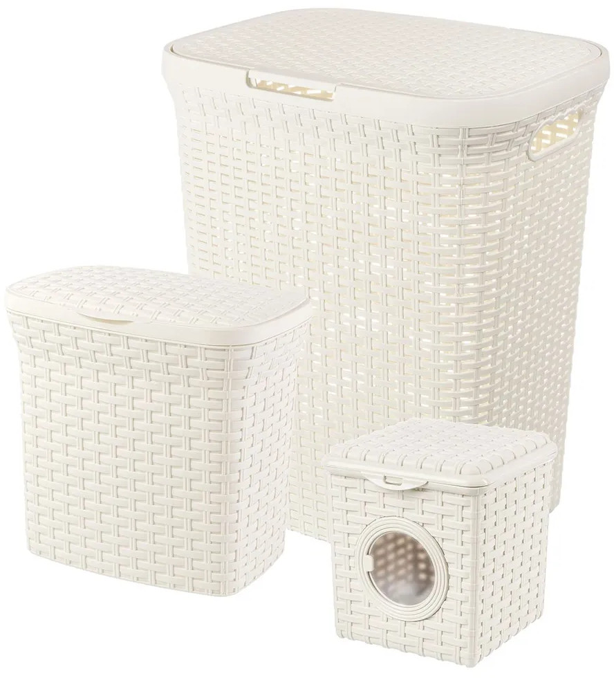 Набор корзин для ванной комнаты | Ротанг | El Casa
