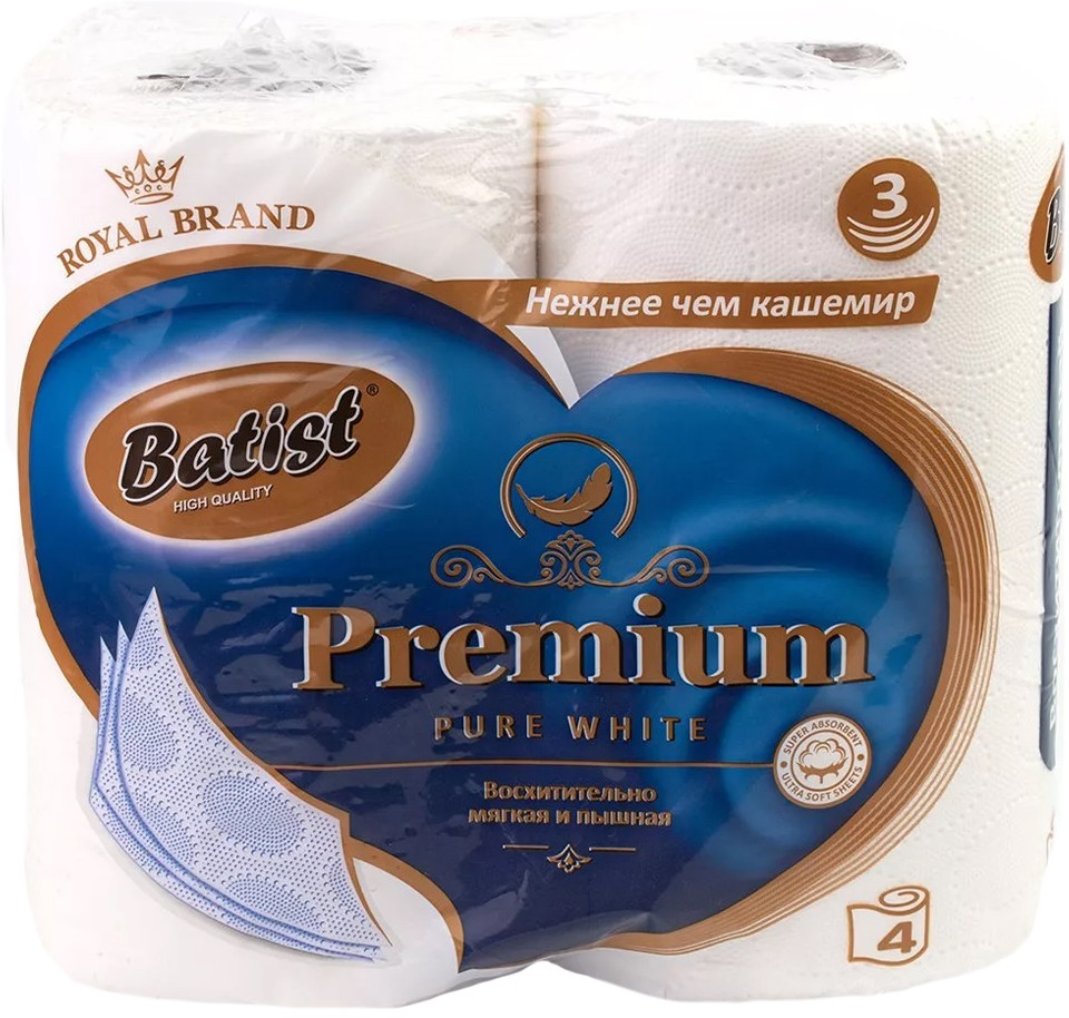 Туалетная бумага «Premium» | Batist