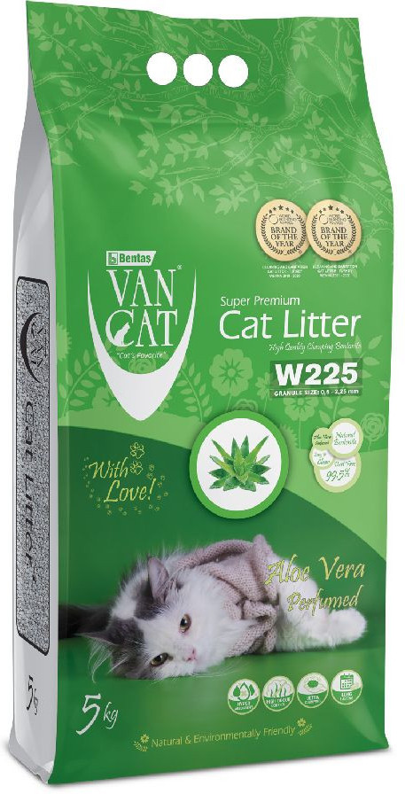 Наполнитель для кошачьего туалета комкующийся «Aloe vera» | Van Cat
