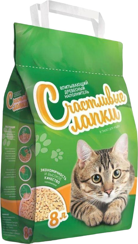 Наполнитель для кошачьего туалета «Счастливые лапки» | Чистые лапки